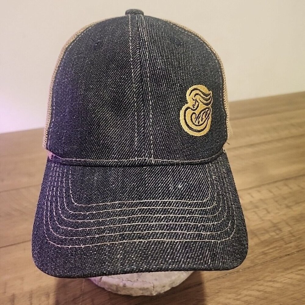 Panera Bread Trucker Hat Cap Staff Employee Denim Snapback Adjustable Uniform
